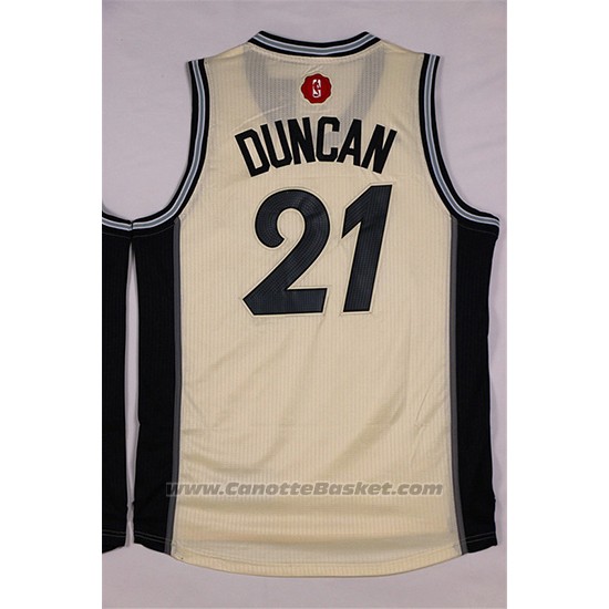 Maglia Natale 2015 San Antonio Spurs Tim Duncan #21 Bianco